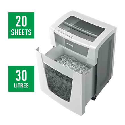 Leitz IQ Office Pro Cross-Cut Paper Shredder P-4 White 80061000