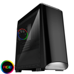 CIT Legend Black MATX RGB Gaming Case With Full Acrylic Side Window