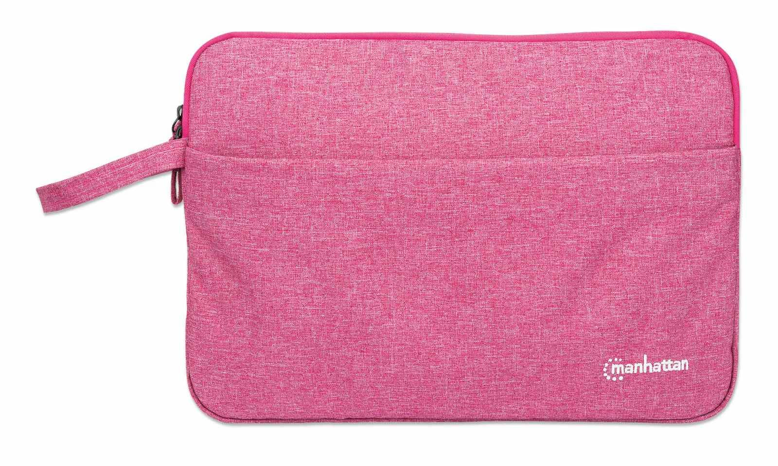 Manhattan Seattle Laptop Sleeve 14.5", Coral, Padded, Extra Soft Internal Cushioning, Main Compartment with double zips, Zippered Front Pocket, Carry Loop, Water Resistant and Durable
