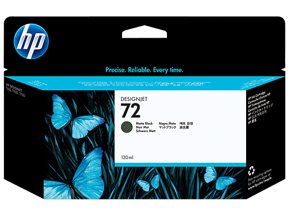 Image of HP C9403A/72 Ink cartridge black matt 130ml for HP DesignJet T...