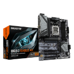 GIGABYTE B650 EAGLE AX Motherboard - AMD Ryzen 9000 Series CPUs, 12+2+2 Phases VRM, up to 7600MHz DDR5 (OC), 1xPCIe 5.0 + 2xPCIe 4.0 M.2, GbE LAN, WIFI 6E, USB 3.2 Gen 2