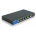 Linksys LGS308 Managed Gigabit Ethernet (10/100/1000) Black, Blue