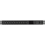 Vertiv GBRELN102-0020/16 power distribution unit (PDU) 10 AC outlet(s) 1U Black