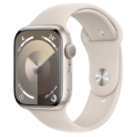 Apple Watch Series 9 GPS 45mm Starlight Aluminium Case w/ Starlight Sport Band - M/L