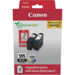 Canon PG595/CL586 PVP inktcartridge 2 stuk(s) Origineel Zwart, Cyaan, Magenta, Geel