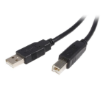 StarTech.com 0.5m, USB 2.0 A/USB 2.0 B, M/M USB cable 19.7" (0.5 m) USB A USB B Black