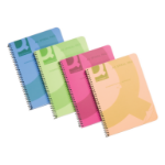 Q-CONNECT Spiral Notepad A5, PP cover, lined, 6-holes – Green