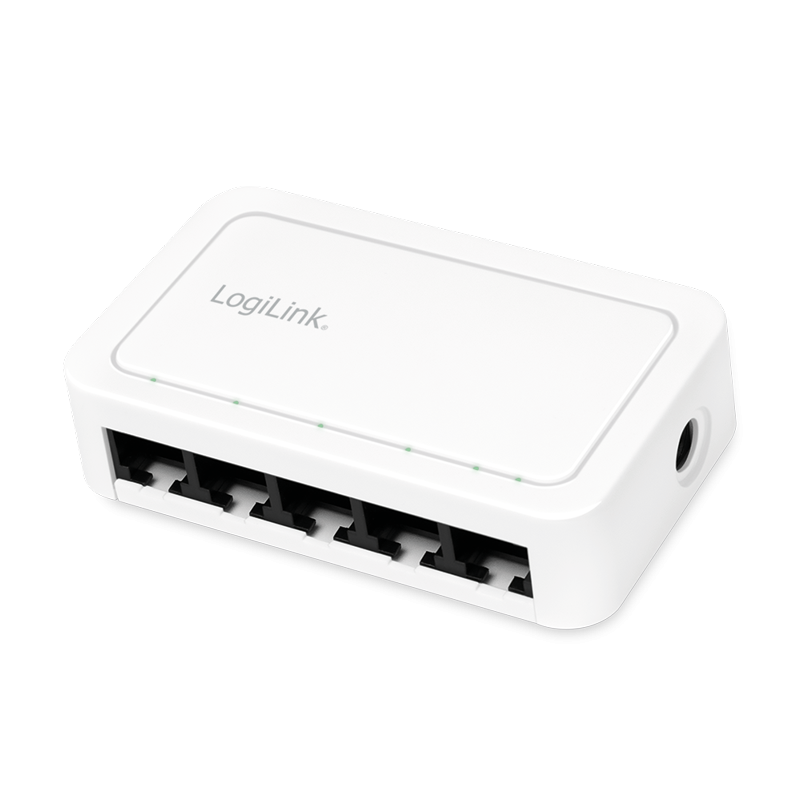LogiLink Desktop Gigabit Ethernet Switch 5-port, plastic case, white