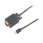 shiverpeaks BS10-54025 video cable adapter 1 m VGA (D-Sub) Mini DisplayPort Black