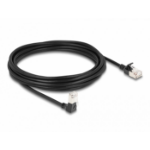 DeLOCK RJ45 Network Cable Cat.6A S/FTP Slim 90° downwards angled / straight 5 m black