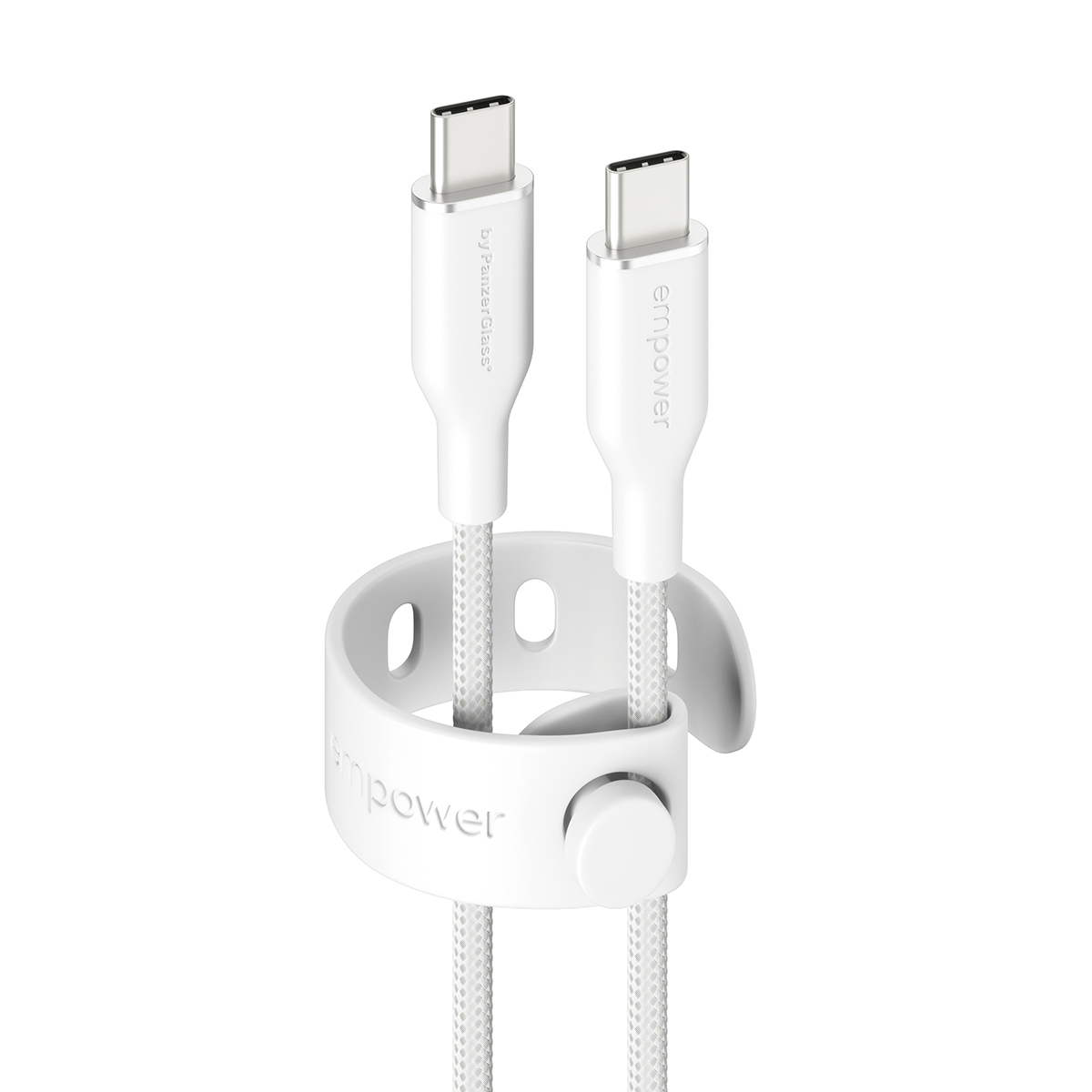 PanzerGlass empower by Â® Racing 60W USB-C to USB-C Cable | USB 2.0 | 1.2M | Silver White