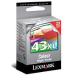 Lexmark 18YX143BL/43XL Printhead cartridge color high-capacity Blister, 500 pages/5% for Lexmark P 350/X 9350/Z 1520