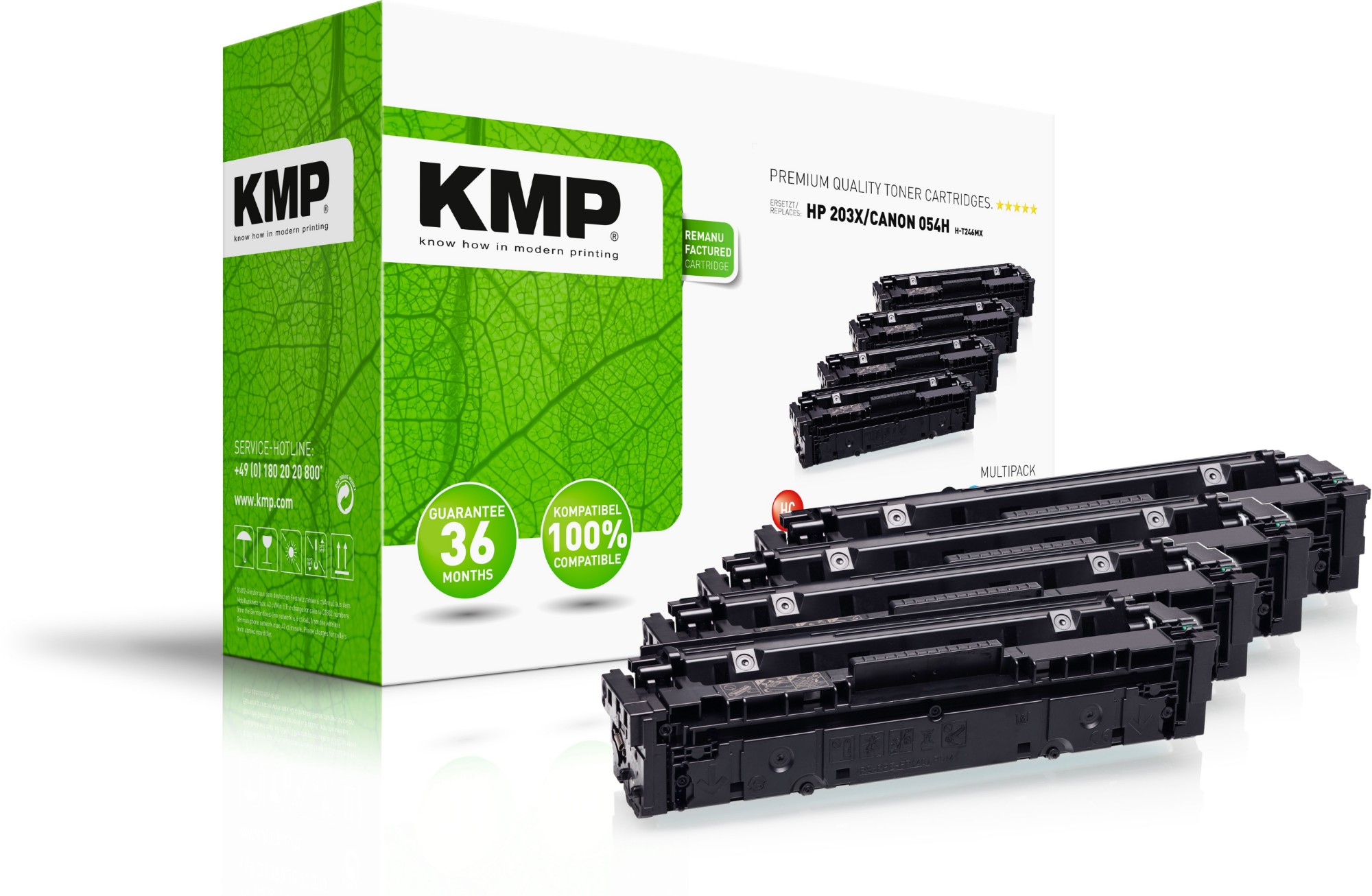 KMP MULTIPACK H-T246VX toner cartridge 4 pc(s) Compatible Black