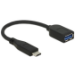 DeLOCK USB 3.1 Gen 2 Type-C/Typ-A USB cable 0.1 m USB C USB A Black