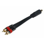 Monoprice 6261 audio cable 5.91" (0.15 m) RCA 2 x RCA Black