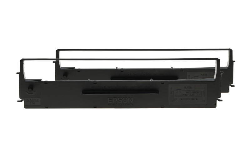 Image of Epson C13S015614 Nylon black twin pack, 4,000K characters Pack=2...