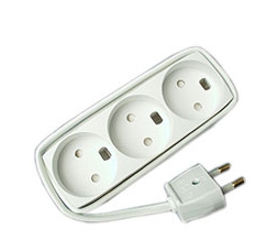 Mercodan 980650 power extension 5 m 3 AC outlet(s) White