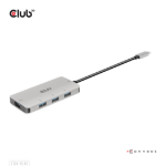 CLUB3D CSV-1547 interface hub USB 3.2 Gen 2 (3.1 Gen 2) Type-C 10000 Mbit/s Black, Silver