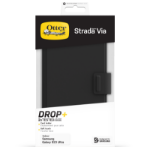 OtterBox Strada Via Coque pour Galaxy S23 Ultra , Étui folio de protection antichoc, antichute, fin et doux au toucher avec porte-cartes, supporte 2 x plus de chutes que la norme militaire, Noir