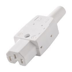 Kaiser WHITE C15 REWIREABLE 10AMP HOT IEC SOCKET - KAISER