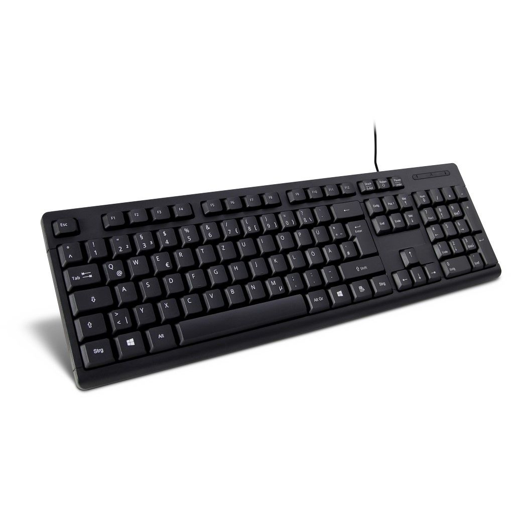 Image of Inter-Tech K-118 keyboard USB QWERTZ German Black