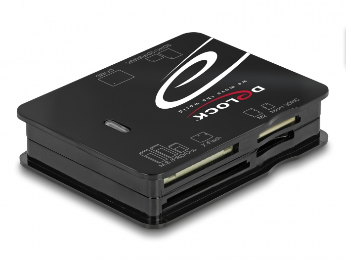91007 DELOCK Kartenleser (MMC, SD, xD, microSD, MS Micro, CFast Card)