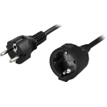 Deltaco DEL-112S power cable Black 3 m CEE7/7 CEE7/3