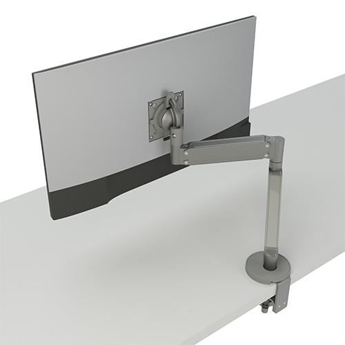 Image of Chief Koncīs Monitor Arm Mount, Single, Silver