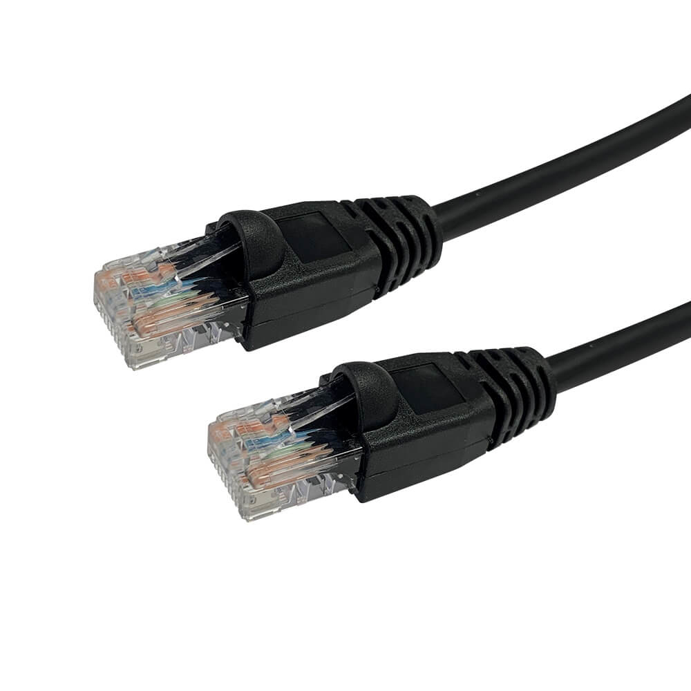 Videk Booted 24 AWG Cat5e UTP RJ45 Patch Cable Black 3Mtr