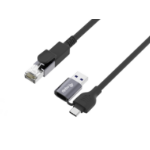 Equip 2 in 1 USB-C + A to RJ45 Gigabit Ethernet Cable, 3.0m