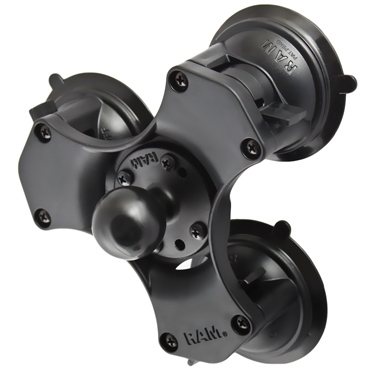 RAM Mounts Twist-Lock Triple Suction Cup Ball Base