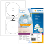 HERMA CD labels Maxi A4 Ø 116 mm white paper matt opaque 200 pcs.