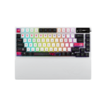 ASUS ROG AZOTH X 75% Custom Mechanical RGB Gaming Keyboard, Wireless/Btooth/USB, NX Snow Switches, Dye-Sub & Translucent Keycaps, OLED Display, Control Knob, White