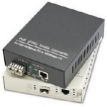 AddOn Networks ADD-GMC-1RJ2SFP-POE+ network media converter 1000 Mbit/s Multi-mode, Single-mode Gray