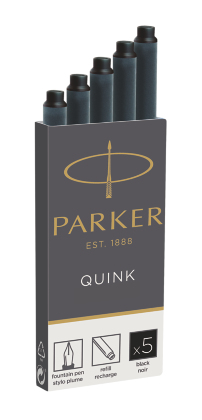Photos - Pen Parker Quink inktpatronen zwart, doos met 5 stuks Black 5 pc(s) 1950382 