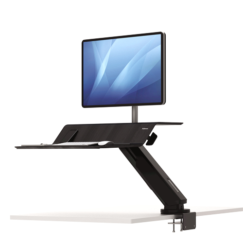 Image of Fellowes Lotus RT Sit-Stand Workstation – Single Black