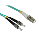 Cables Direct FB3M-LCST-010D fibre optic cable 1 m LC ST LC/UPC OM3 Aqua colour