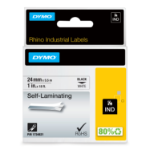 Dymo 1734821/S0773860 Ribbon self-laminating black on white 24mm x 5,5m for Dymo Rhino 6-24mm