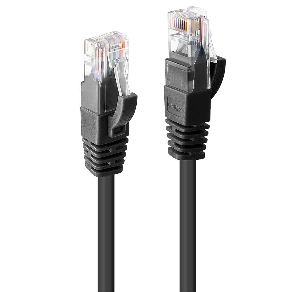 Image of Lindy 0.5m Cat.6 U/UTP Cable, Black