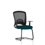 Dynamic Astro Mesh Back Visitor Cantilever Leg Bespoke Fabric Seat Maringa Teal - KCUP2010 DD