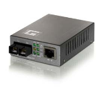 LevelOne RJ45 to SC Fast Ethernet Media Converter, Multi-Mode Fiber, 2km, PoE PD