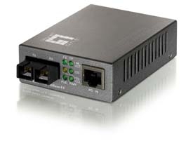 Image of LevelOne RJ45 to SC Fast Ethernet Media Converter, Multi-Mode...