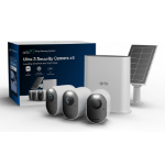 Arlo Ultra 3 4K-beveiligingscamera, set met 3 camera's en zonnepaneel