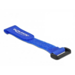 DeLOCK Hook-and-loop cable tie with loop L 150 x W 20 mm blue 5 pieces