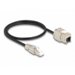 DeLOCK Cable RJ45 plug field assembly to Keystone Module RJ45 jack Cat.6A 50 cm
