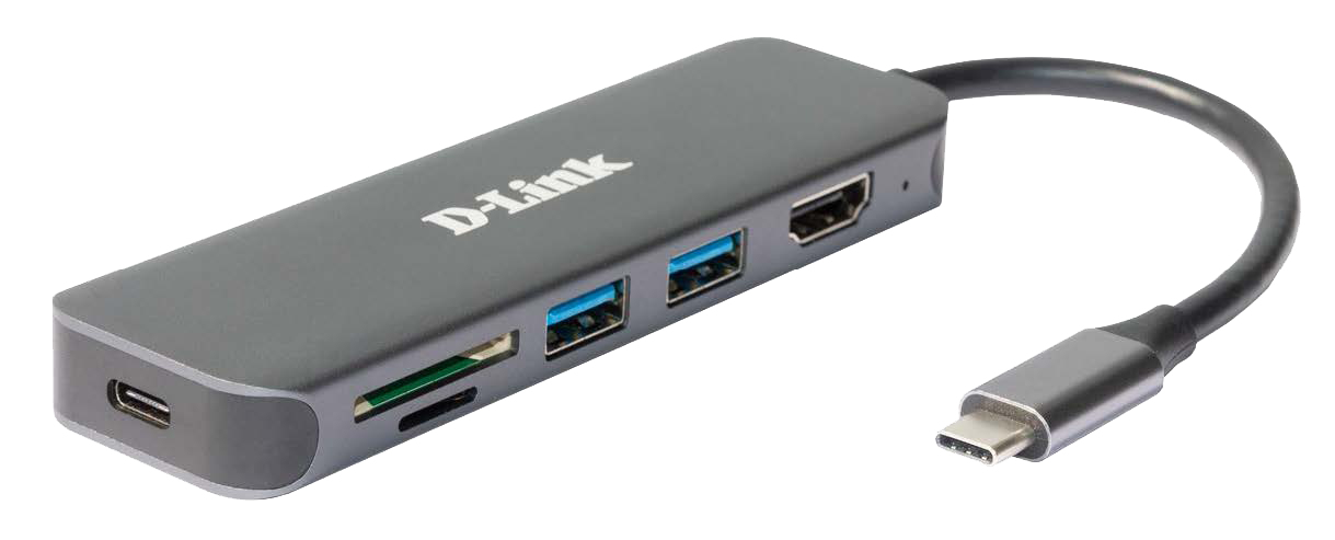 Image of D-Link 6-in-1 USB-C Hub with HDMI/Card Reader/Power Delivery DUB-2327
