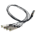 HPE X242 QSFP 4x10G SFP+ 1m DAC cavo a fibre ottiche SFP+ Nero