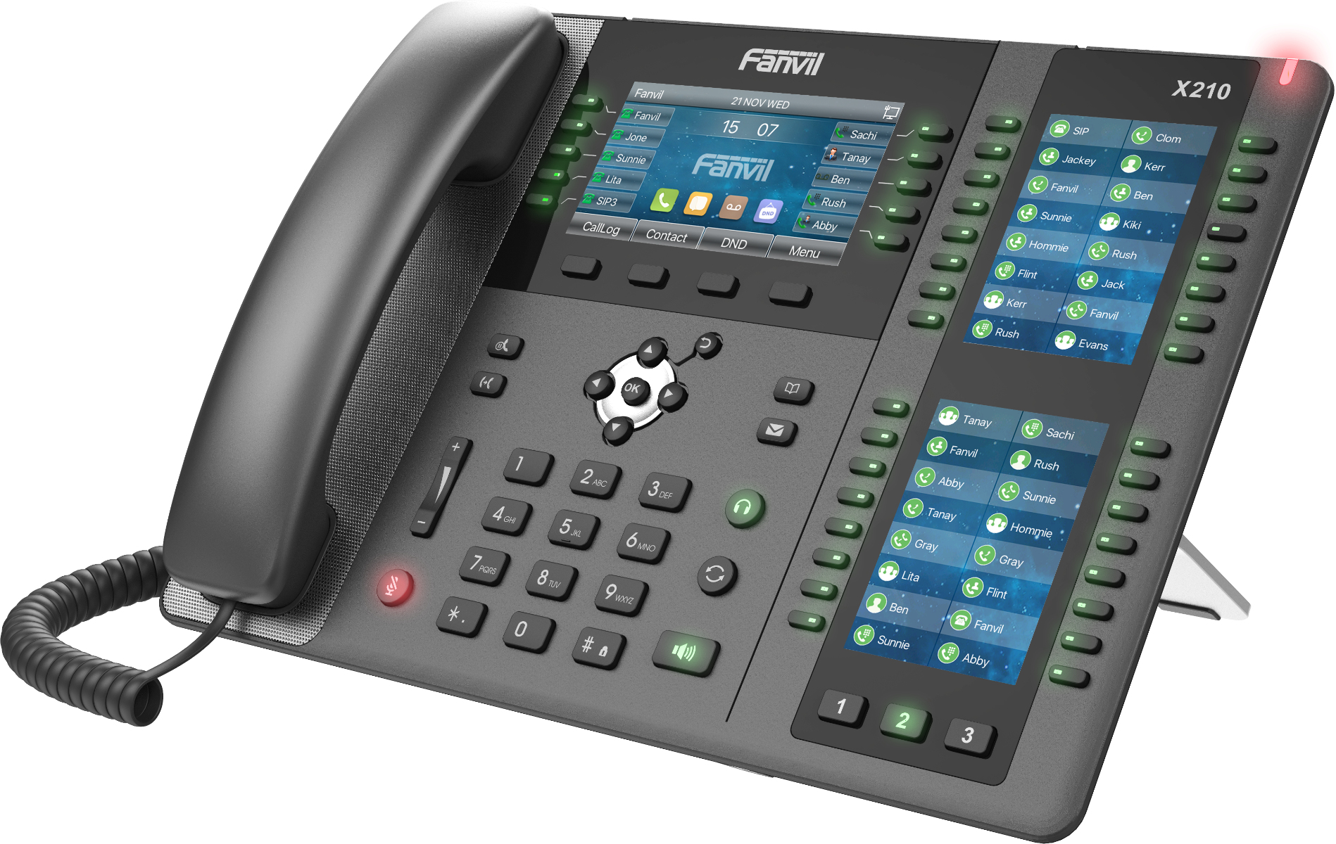 Fanvil X210 V2 IP phone Black 20 lines LCD