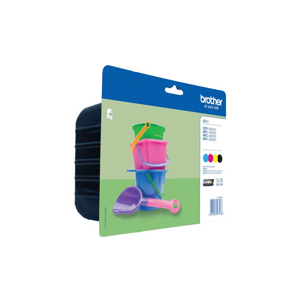 Image of Brother LC-221VALBP Ink cartridge multi pack Bk,C,M,Y, 4x260 pages...
