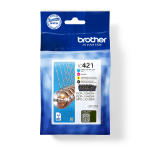 Brother LC-421VALDR Ink cartridge multi pack Bk,C,M,Y Blister, 4x200 pages Pack=4 for Brother DCP-J 1050